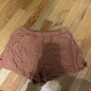 sweatshorts, worn twice, burnt orange color